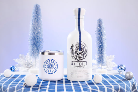 Celebration Duo - Whiteout Tequila with Premium Stainless Rocks Glass