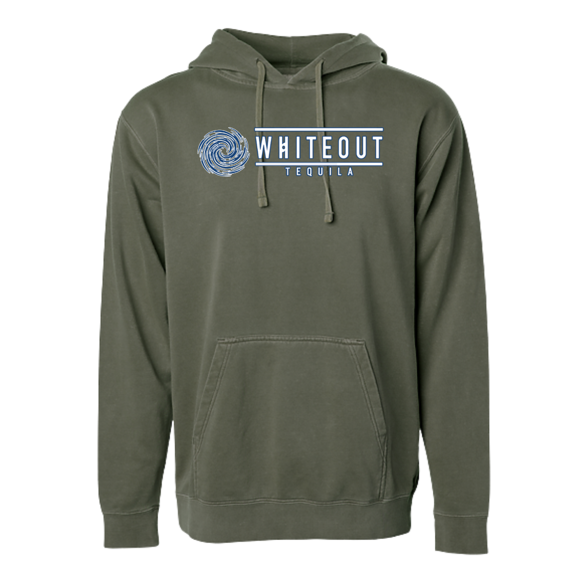 White Out Tequila French Terry Hoodie - Agave Grove Olive