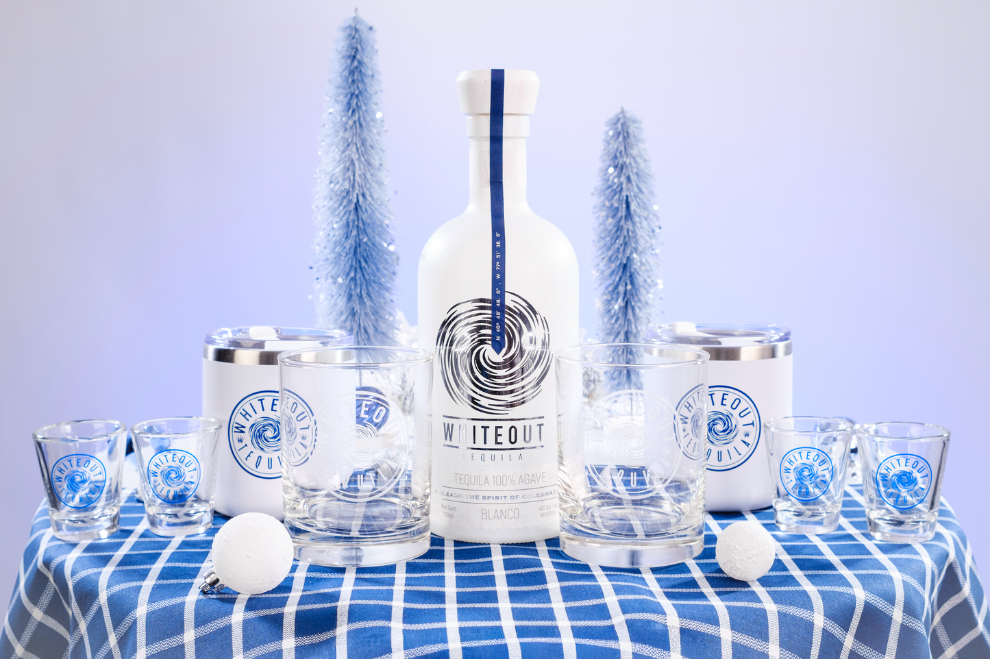 VIP Bar Pack - Premium Whiteout Tequila Bundle with Complete Glassware Collection